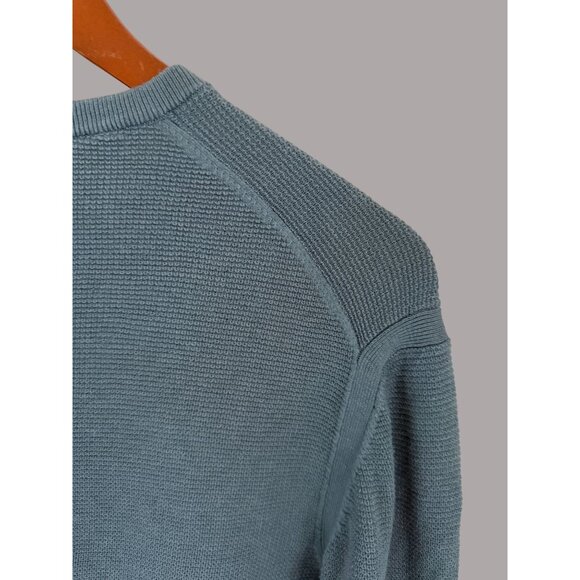 Todd Snyder Mens Blue Crew Neck Sweater L Cotton & Mulberry Silk Blend - Picture 6 of 7